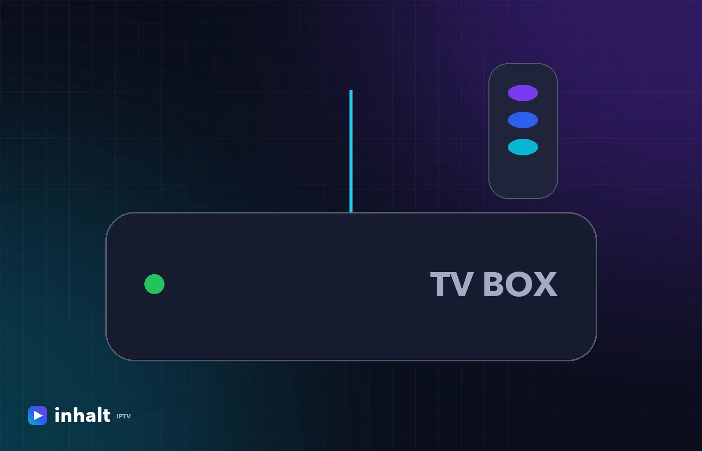 TV Box Android com controle remoto preparado para o teste IPTV inhalt